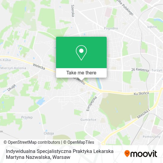 Indywidualna Specjalistyczna Praktyka Lekarska Martyna Nazwalska map