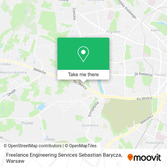 Freelance Engineering Services Sebastian Barycza map