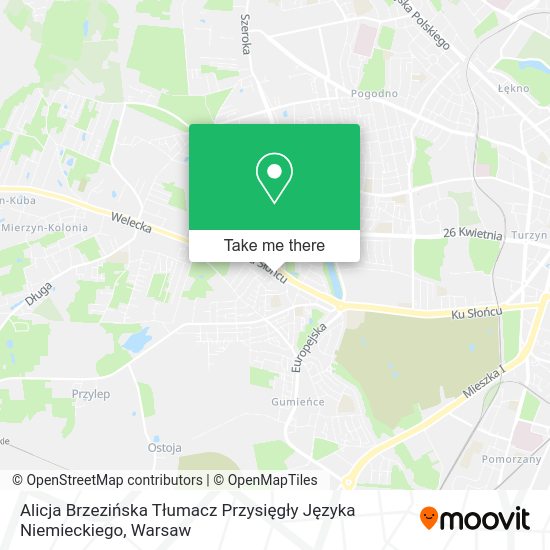 Alicja Brzezińska Tłumacz Przysięgły Języka Niemieckiego map