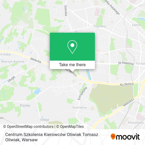 Centrum Szkolenia Kierowców Oliwiak Tomasz Oliwiak map