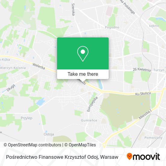 Pośrednictwo Finansowe Krzysztof Odoj map