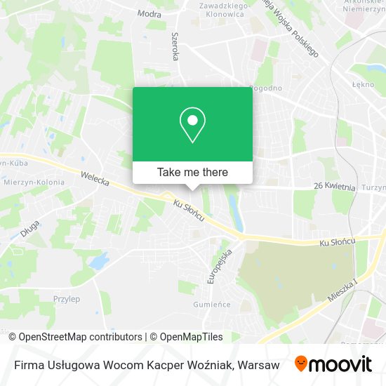 Firma Usługowa Wocom Kacper Woźniak map