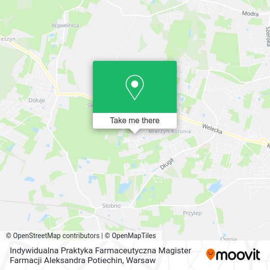 Indywidualna Praktyka Farmaceutyczna Magister Farmacji Aleksandra Potiechin map