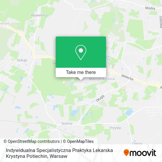 Indywidualna Specjalistyczna Praktyka Lekarska Krystyna Potiechin map