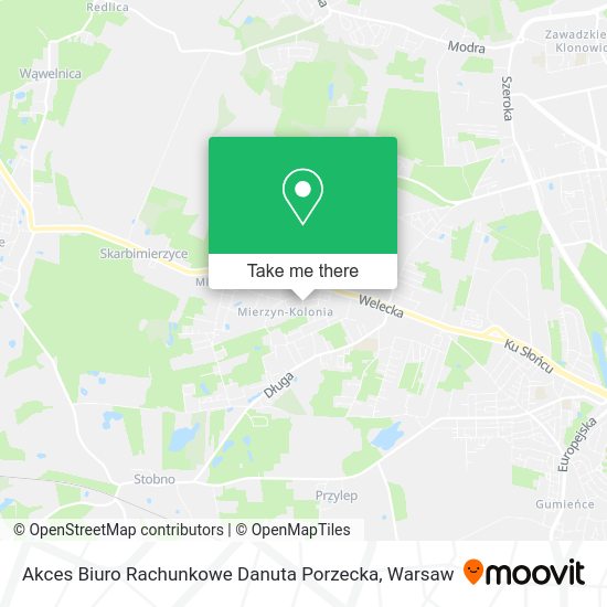 Akces Biuro Rachunkowe Danuta Porzecka map