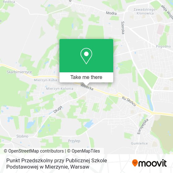 Punkt Przedszkolny przy Publicznej Szkole Podstawowej w Mierzynie map