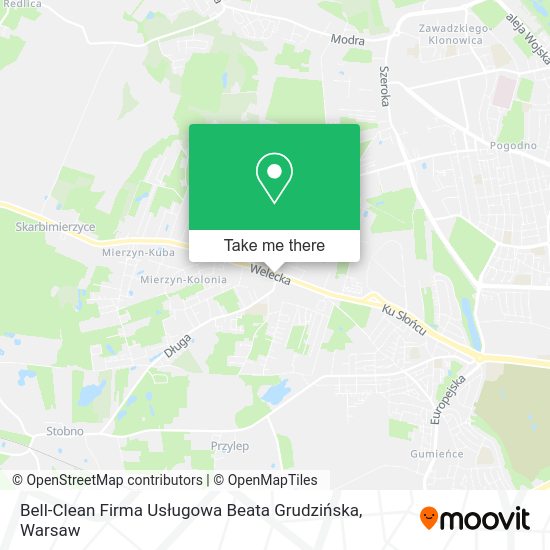 Bell-Clean Firma Usługowa Beata Grudzińska map