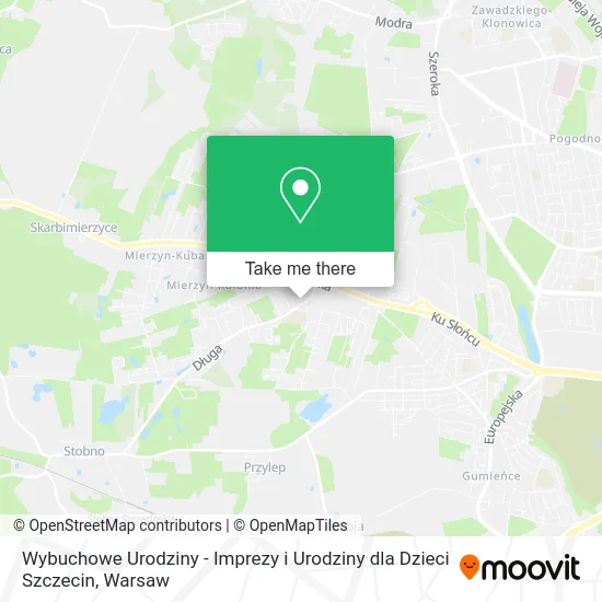 Wybuchowe Urodziny - Imprezy i Urodziny dla Dzieci Szczecin map