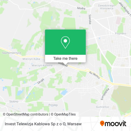 Invest Telewizja Kablowa Sp z o O map