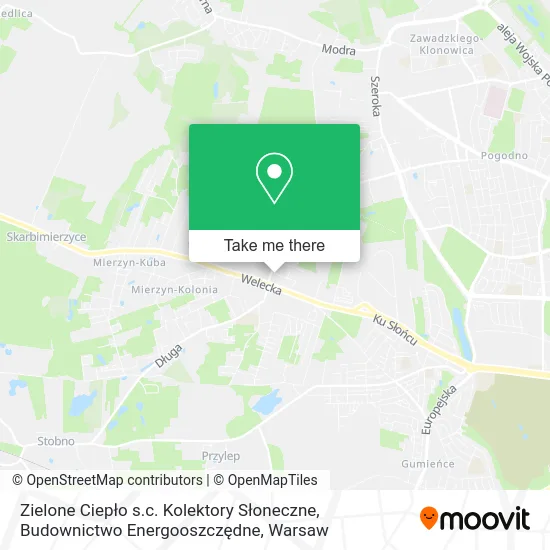 Карта Zielone Ciepło s.c. Kolektory Słoneczne, Budownictwo Energooszczędne