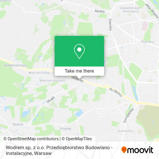 Карта Wodrem sp. z o.o. Przedsiębiorstwo Budowlano - Instalacyjne