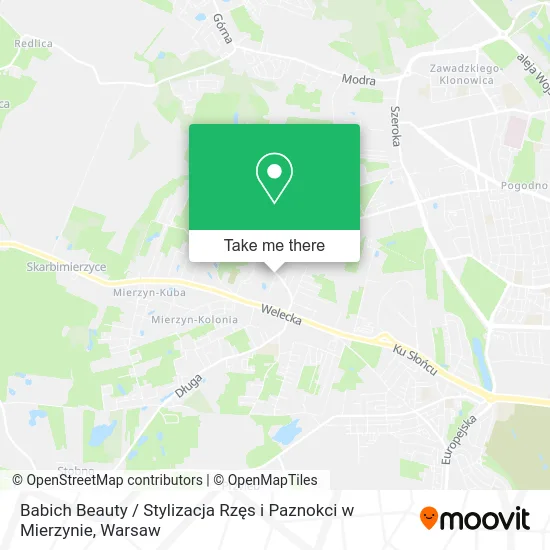 Babich Beauty / Stylizacja Rzęs i Paznokci w Mierzynie map