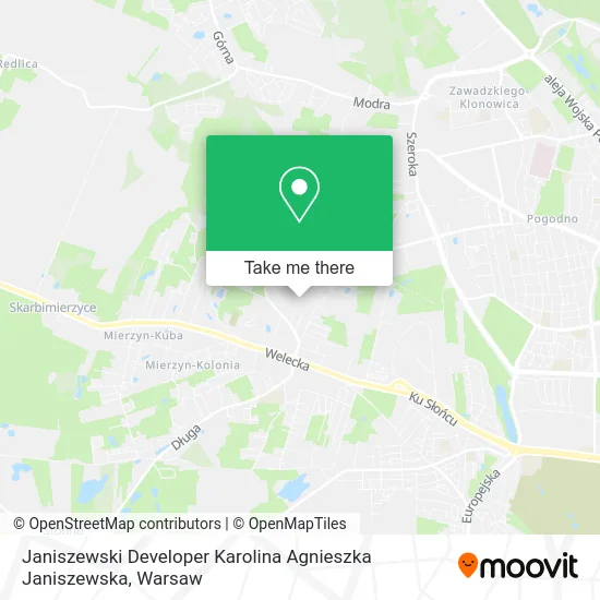 Janiszewski Developer Karolina Agnieszka Janiszewska map