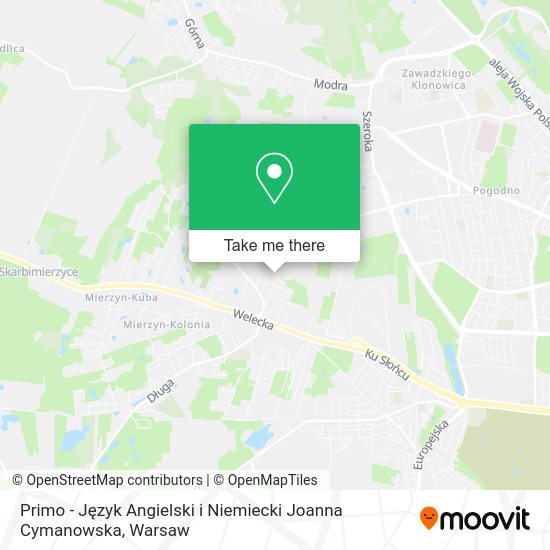 Primo - Język Angielski i Niemiecki Joanna Cymanowska map