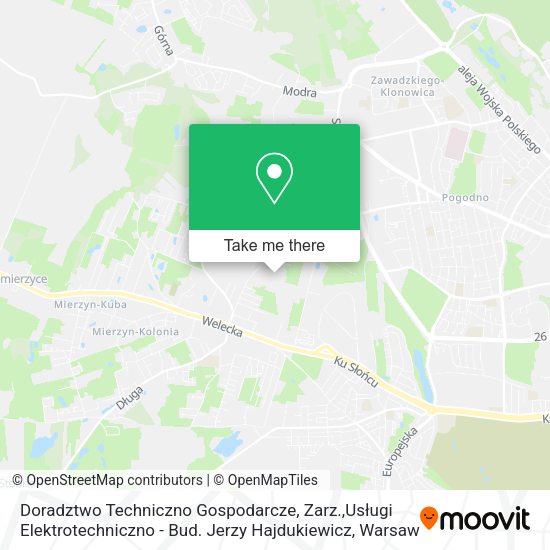 Doradztwo Techniczno Gospodarcze, Zarz.,Usługi Elektrotechniczno - Bud. Jerzy Hajdukiewicz map