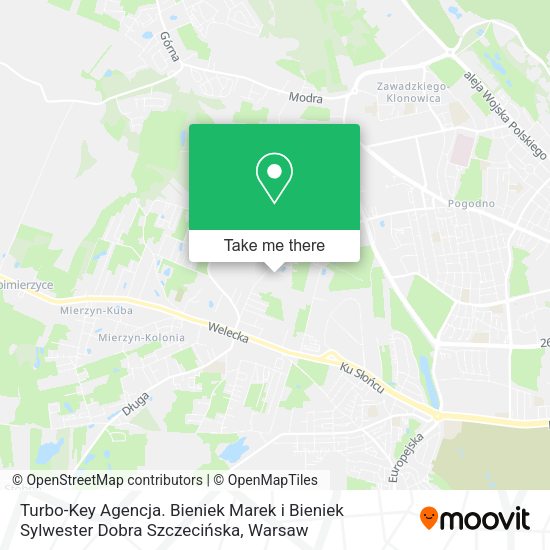 Turbo-Key Agencja. Bieniek Marek i Bieniek Sylwester Dobra Szczecińska map