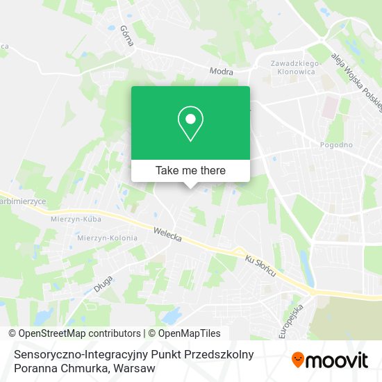 Sensoryczno-Integracyjny Punkt Przedszkolny Poranna Chmurka map