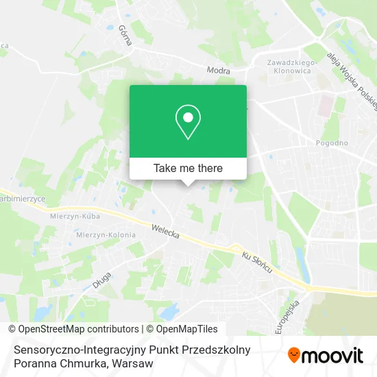 Sensoryczno-Integracyjny Punkt Przedszkolny Poranna Chmurka map