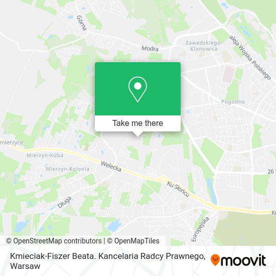 Kmieciak-Fiszer Beata. Kancelaria Radcy Prawnego map