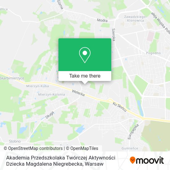 Akademia Przedszkolaka Twórczej Aktywności Dziecka Magdalena Niegrebecka map