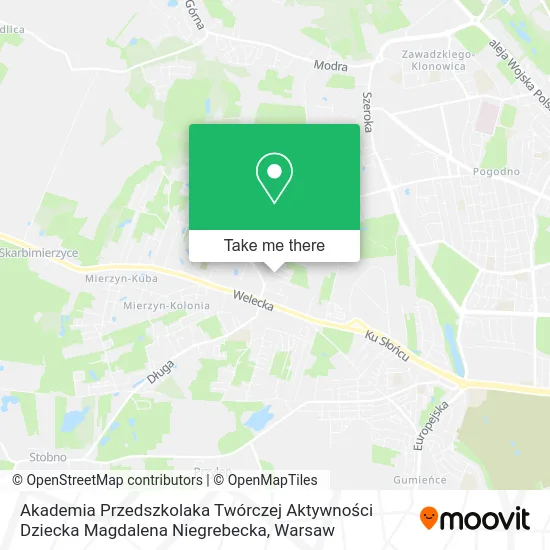 Akademia Przedszkolaka Twórczej Aktywności Dziecka Magdalena Niegrebecka map