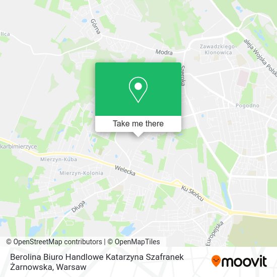 Berolina Biuro Handlowe Katarzyna Szafranek Żarnowska map