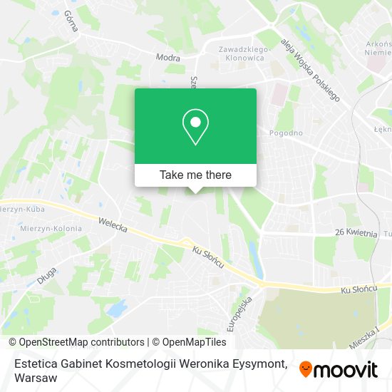 Estetica Gabinet Kosmetologii Weronika Eysymont map