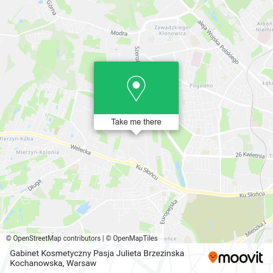 Gabinet Kosmetyczny Pasja Julieta Brzezinska Kochanowska map