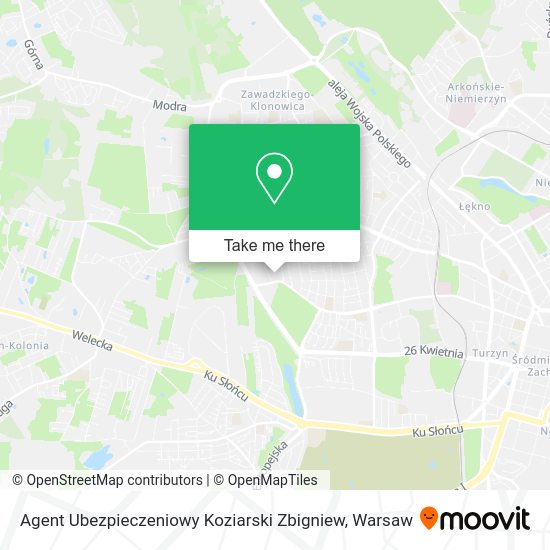 Agent Ubezpieczeniowy Koziarski Zbigniew map