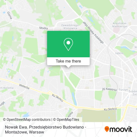 Карта Nowak Ewa. Przedsiębiorstwo Budowlano - Montażowe