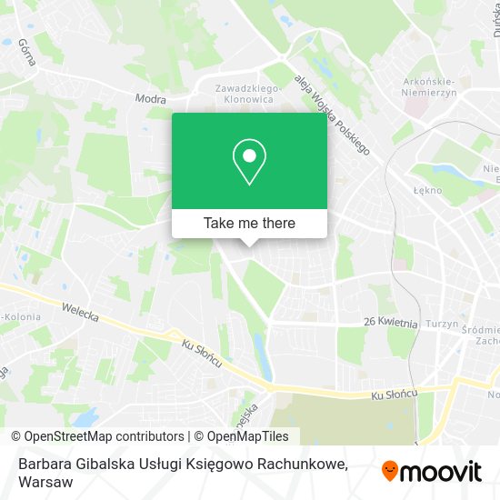 Barbara Gibalska Usługi Księgowo Rachunkowe map