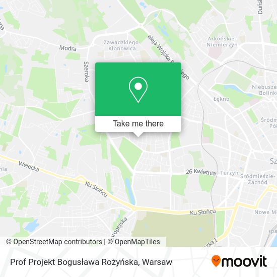 Prof Projekt Bogusława Rożyńska map