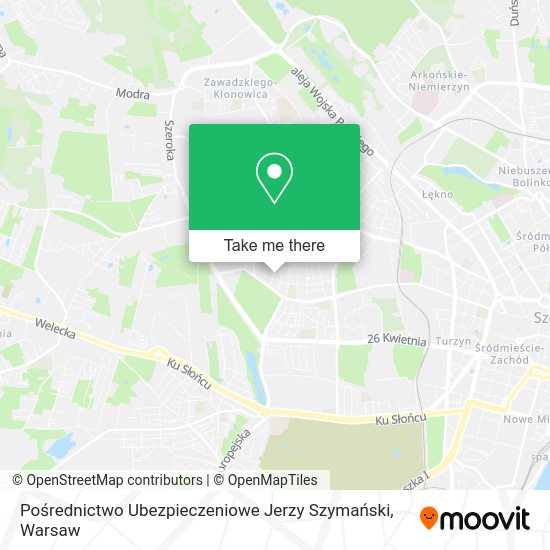 Pośrednictwo Ubezpieczeniowe Jerzy Szymański map