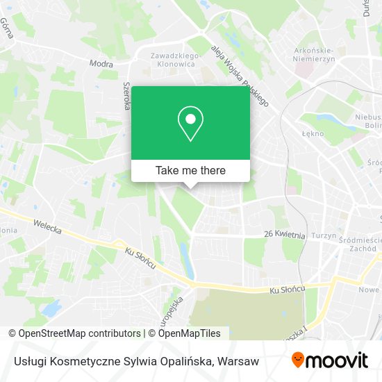 Usługi Kosmetyczne Sylwia Opalińska map