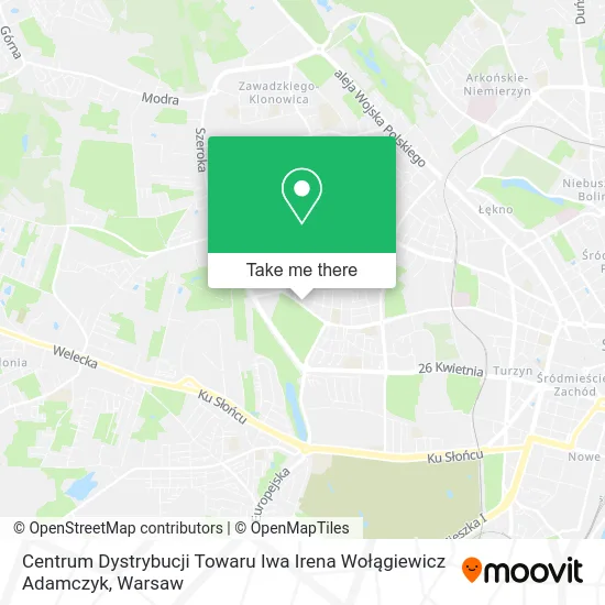 Centrum Dystrybucji Towaru Iwa Irena Wołągiewicz Adamczyk map