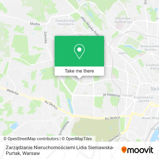 Карта Zarządzanie Nieruchomościami Lidia Sieniawska-Purtak