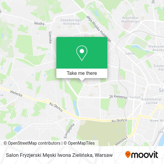 Карта Salon Fryzjerski Męski Iwona Zielińska