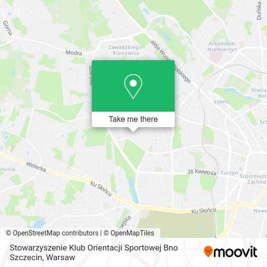 Stowarzyszenie Klub Orientacji Sportowej Bno Szczecin map