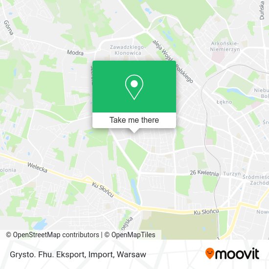 Grysto. Fhu. Eksport, Import map