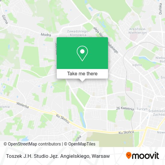 Toszek J.H. Studio Jęz. Angielskiego map