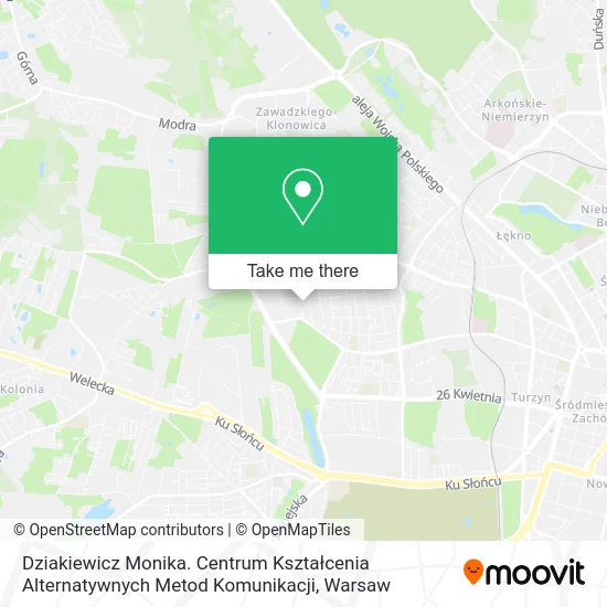 Dziakiewicz Monika. Centrum Kształcenia Alternatywnych Metod Komunikacji map