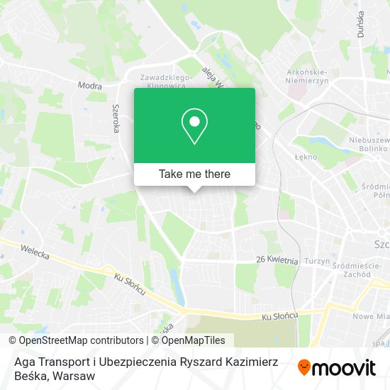 Карта Aga Transport i Ubezpieczenia Ryszard Kazimierz Beśka