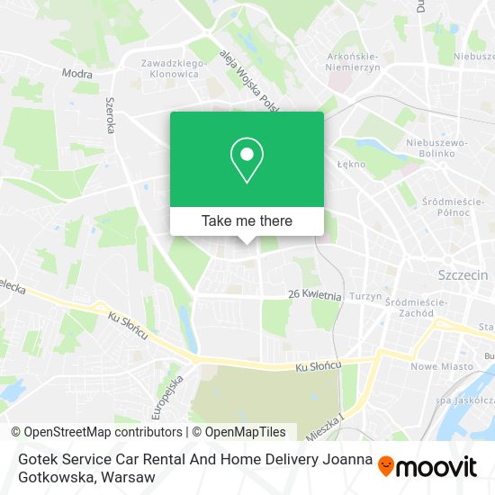 Gotek Service Car Rental And Home Delivery Joanna Gotkowska map