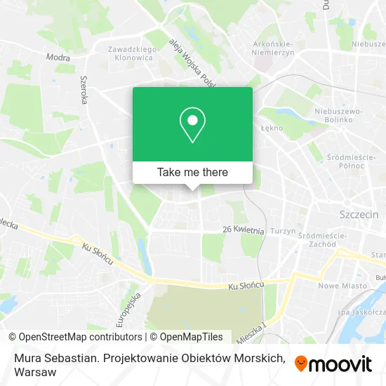 Карта Mura Sebastian. Projektowanie Obiektów Morskich