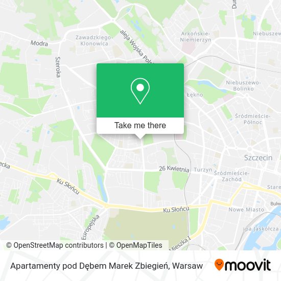 Apartamenty pod Dębem Marek Zbiegień map