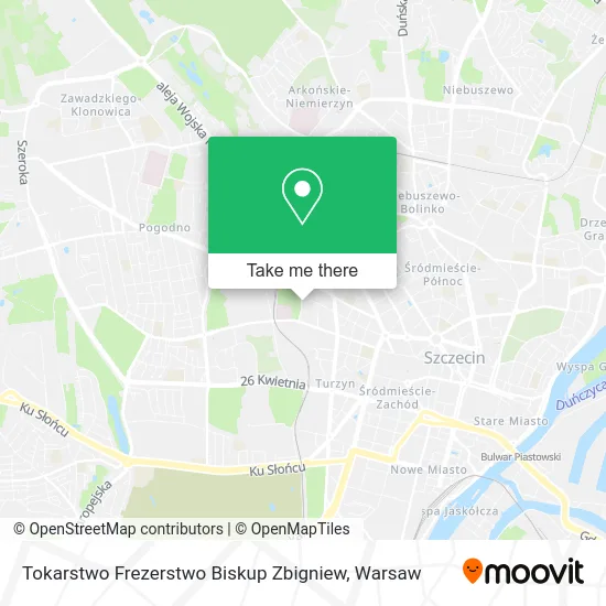Карта Tokarstwo Frezerstwo Biskup Zbigniew