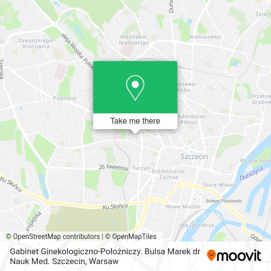 Gabinet Ginekologiczno-Położniczy. Bulsa Marek dr Nauk Med. Szczecin map