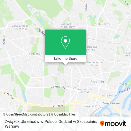 Związek Ukraińców w Polsce, Oddział w Szczecinie map