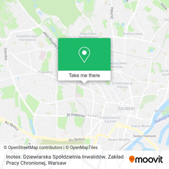 Inotex. Dziewiarska Spółdzielnia Inwalidów. Zakład Pracy Chronionej map