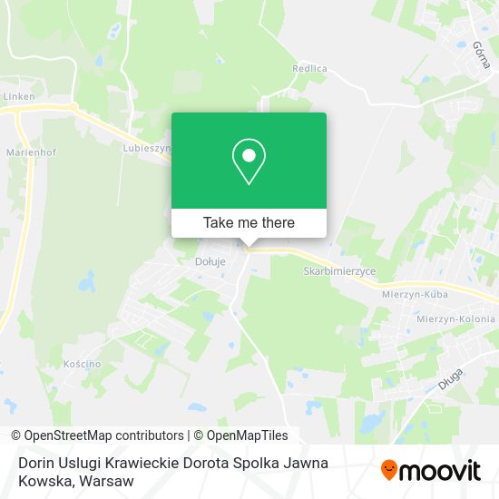 Dorin Uslugi Krawieckie Dorota Spolka Jawna Kowska map